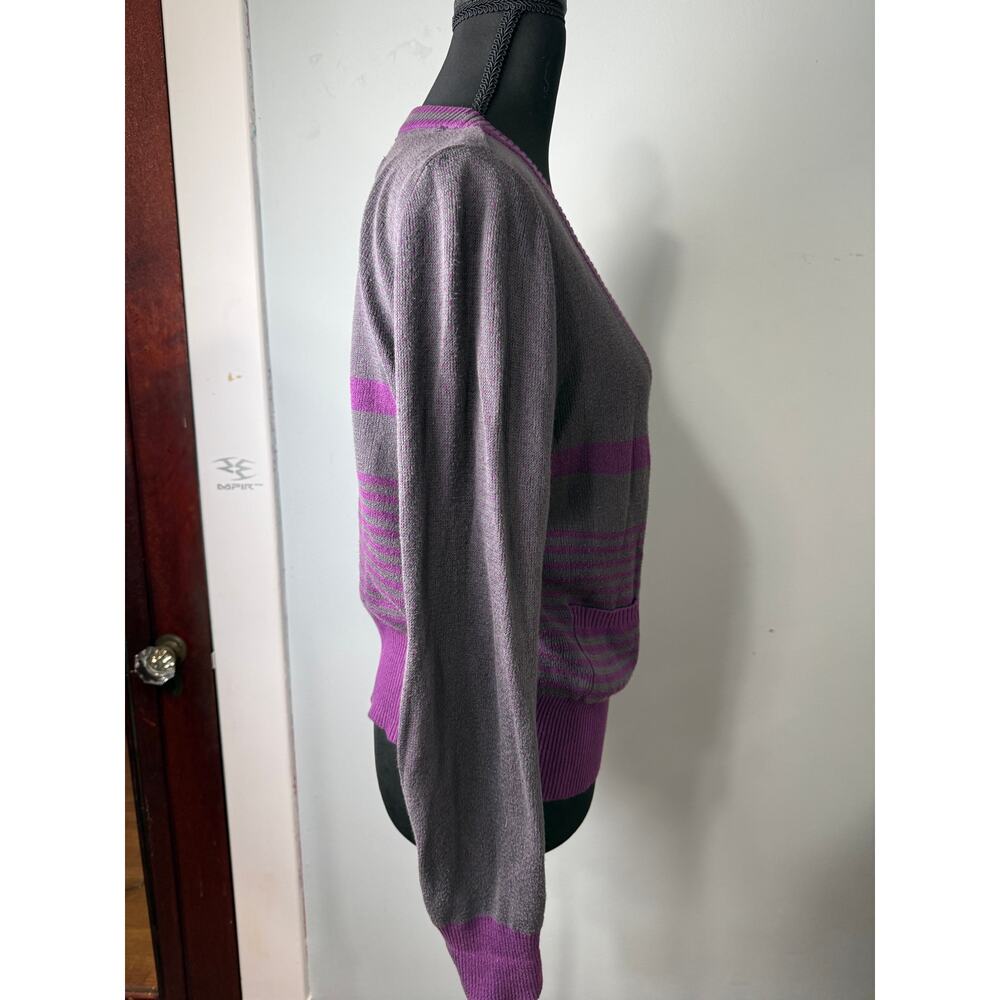 Y2K Cardigan Heritage 1981 Med Dark Academia Colligate Elevated Indie Twee - Picture 5 of 8